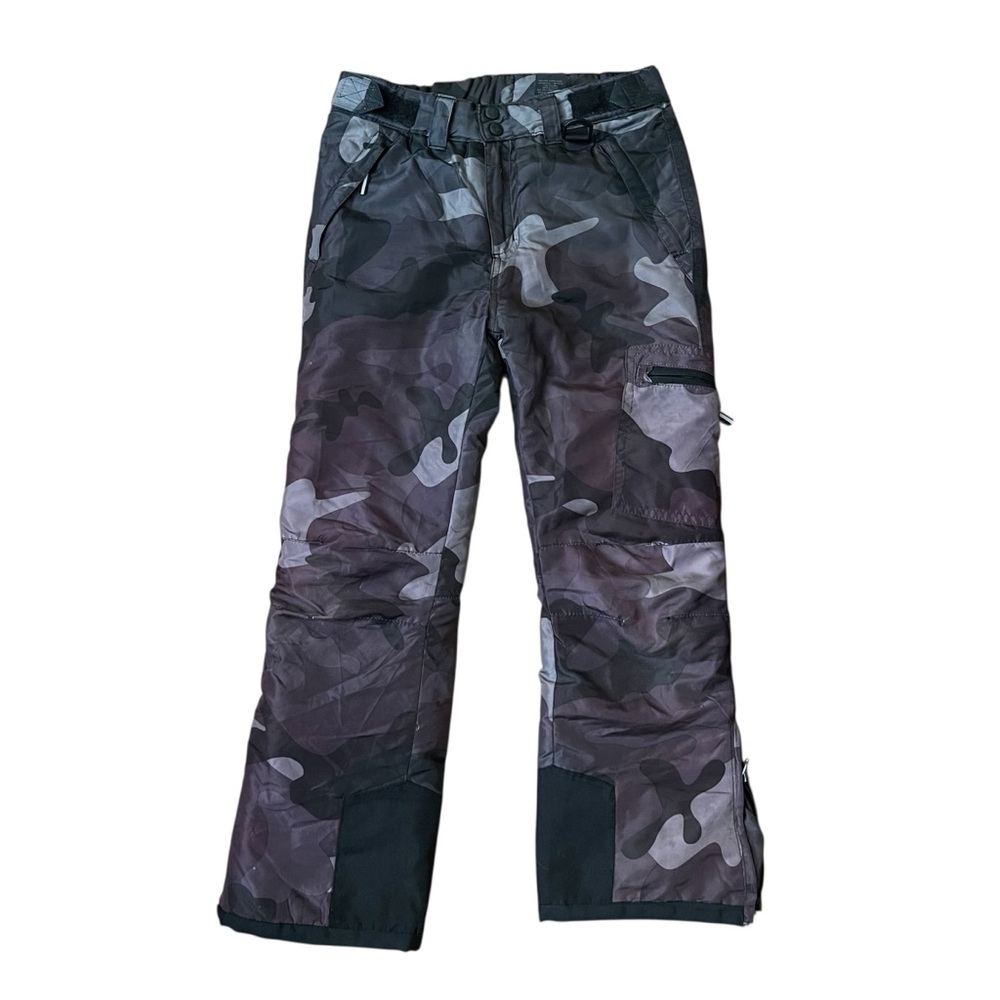 AQ Explore the Unknown Ombre Purple, Green Camouflage Snow Pants Unisex